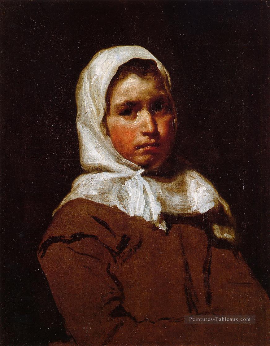 Jeune paysanne portraitiste Diego Velázquez Peintures à l'huile